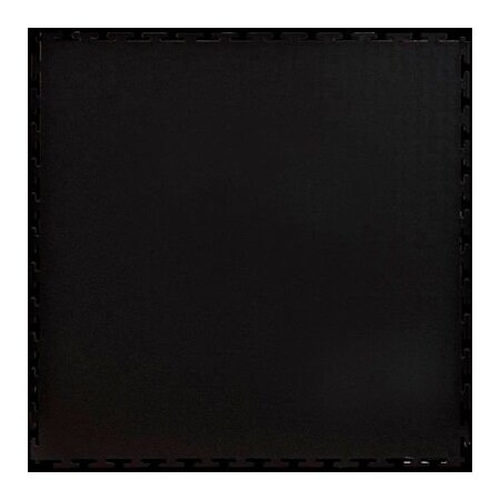 Lock-Tile Lock-Tile PVC Floor Tiles, SM001, 19.5x19.5", Textured, Black SM001